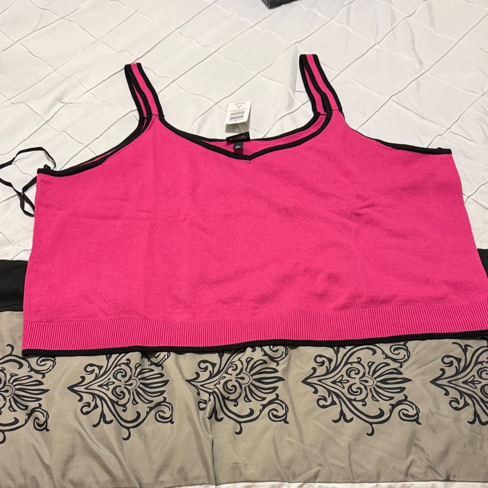 Torrid Cotton Pink Crop sweater tank Top